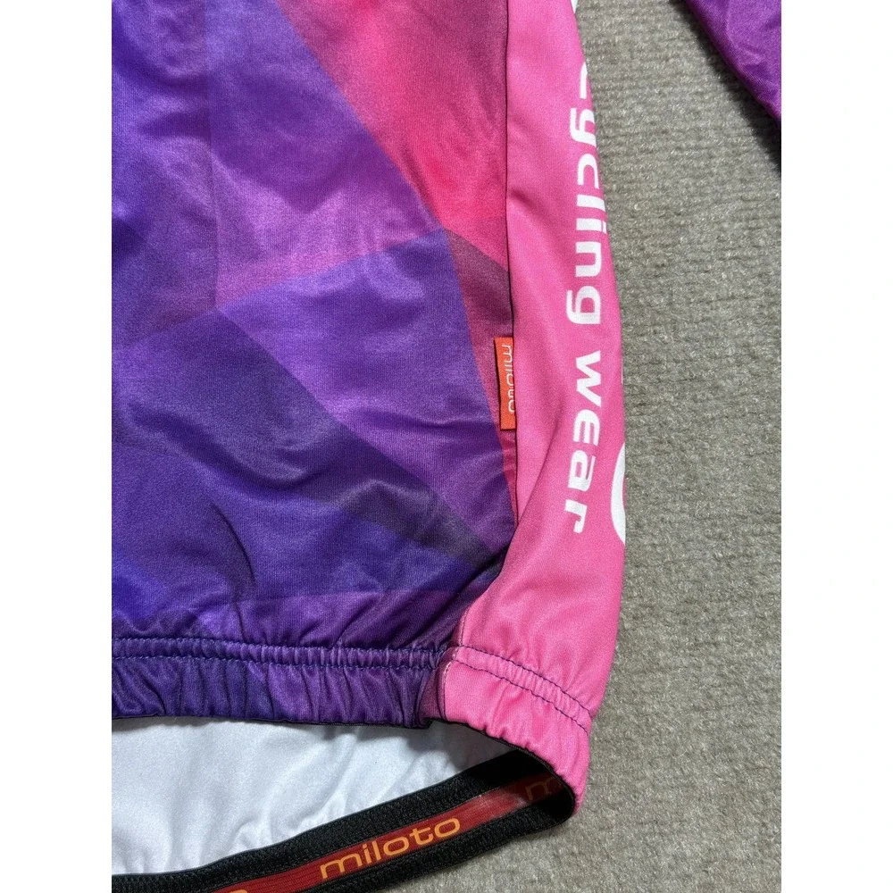 Miloto Cycling Jacket Mens Large Multicolor Pro Cycling Wear Full‎ Zip Polyester